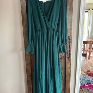 Baltic Born Deep Teal Long Sleeve Dress